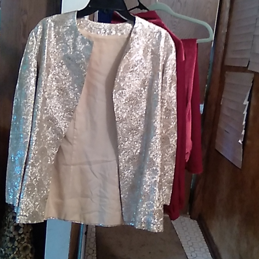 Custom made gold lam'e jacket